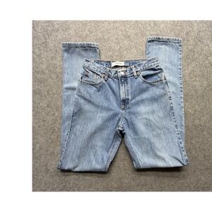 Gap Original Fit Jeans Womens 6 Long Light Wash High Rise Straight Leg Made USA